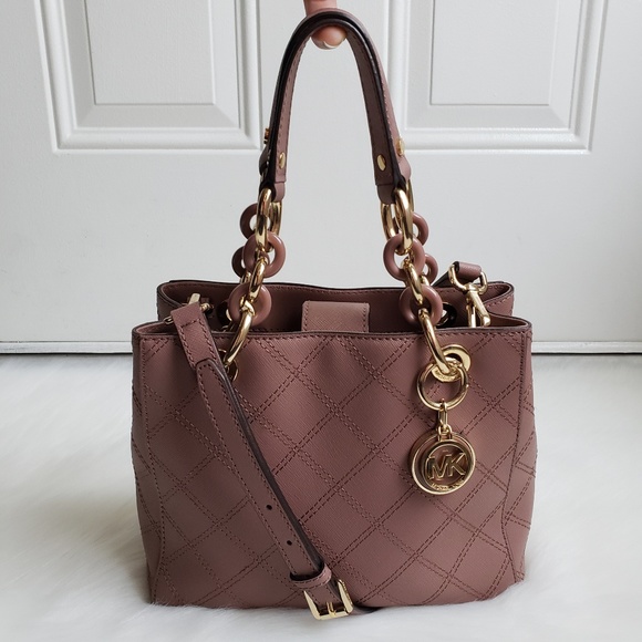 Michael Kors Cynthia Quilted Leather Satchel - Picture 2 of 8